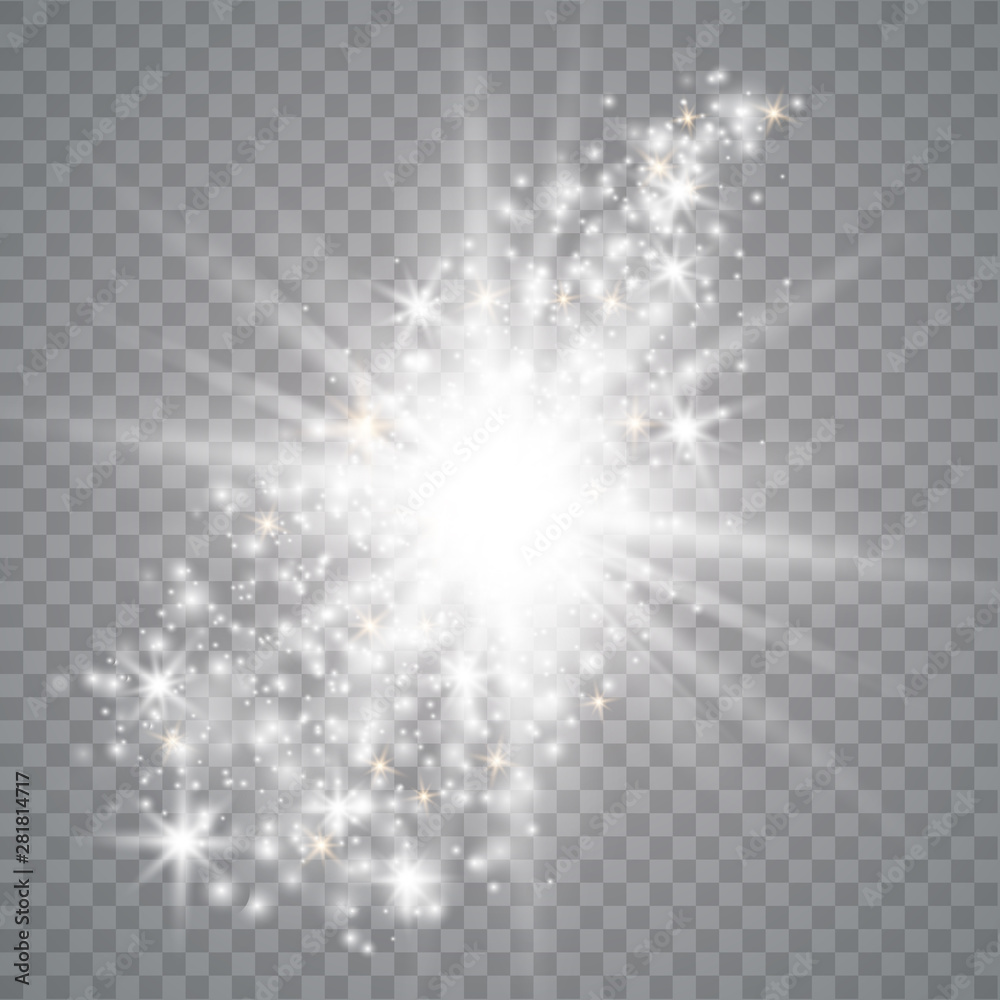 White glowing light explodes White glowing light explodes