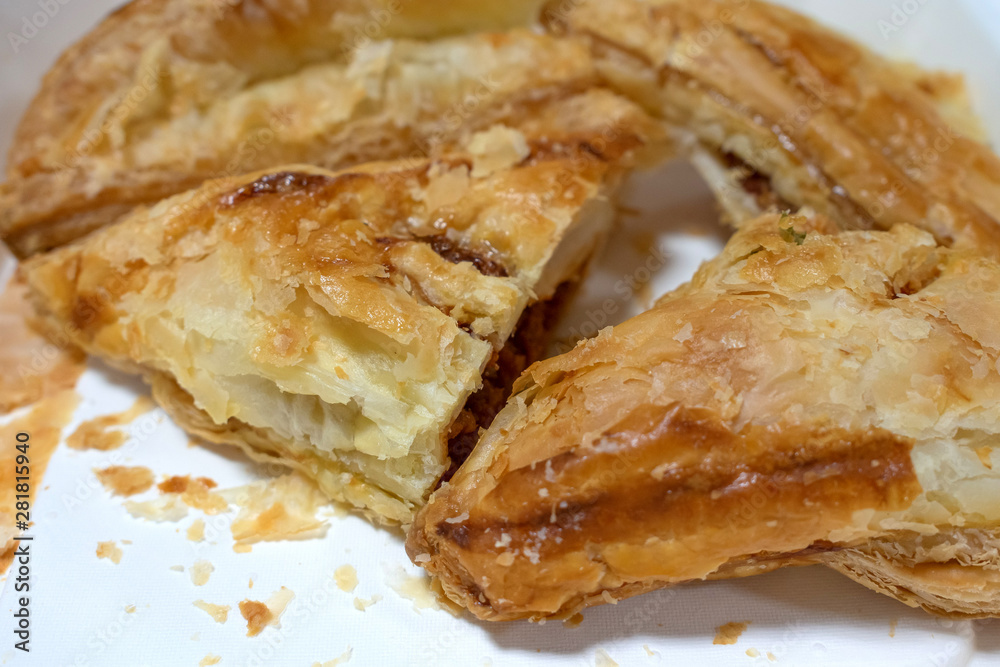 Close up of Chicken Puff Pastry Close up of Chicken Puff Pastry
