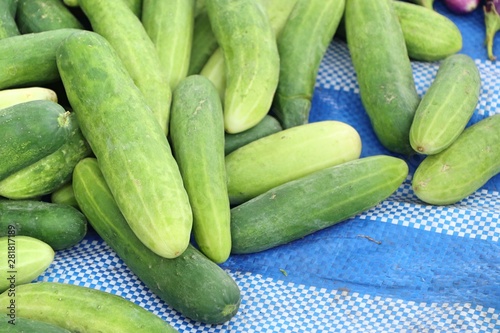Fresh cucumber at street food