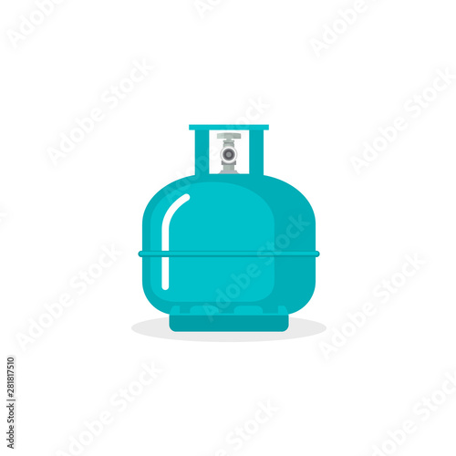 Gas cylinder vector tank. Lpg propane bottle icon container. Oxygen gas cylinder canister fuel storage