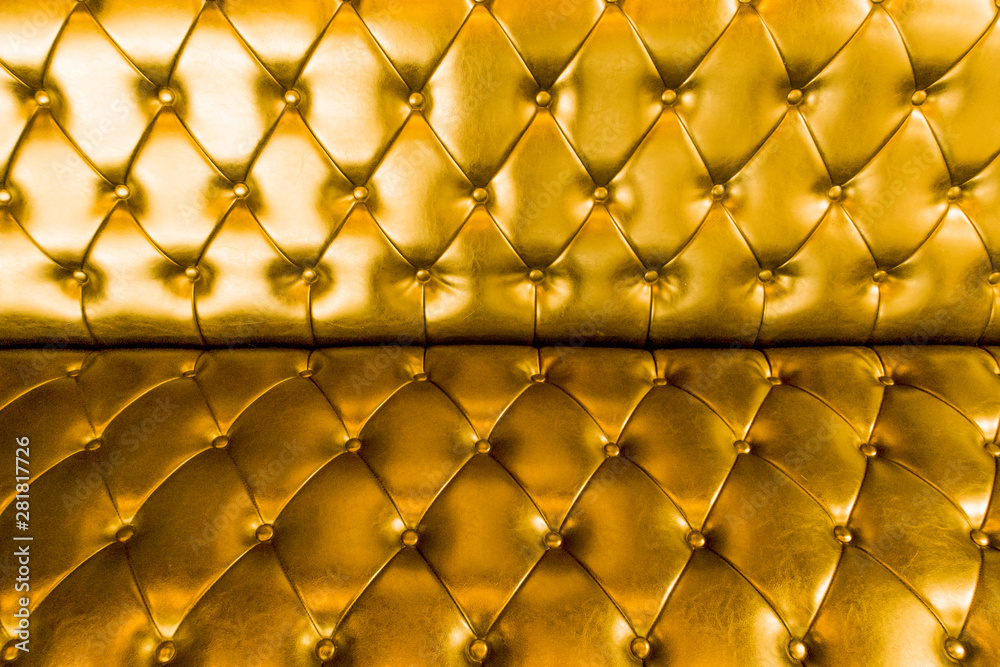 Stock Photo - Leather Sofa Texture Seamless Background, Gold Leathers ...