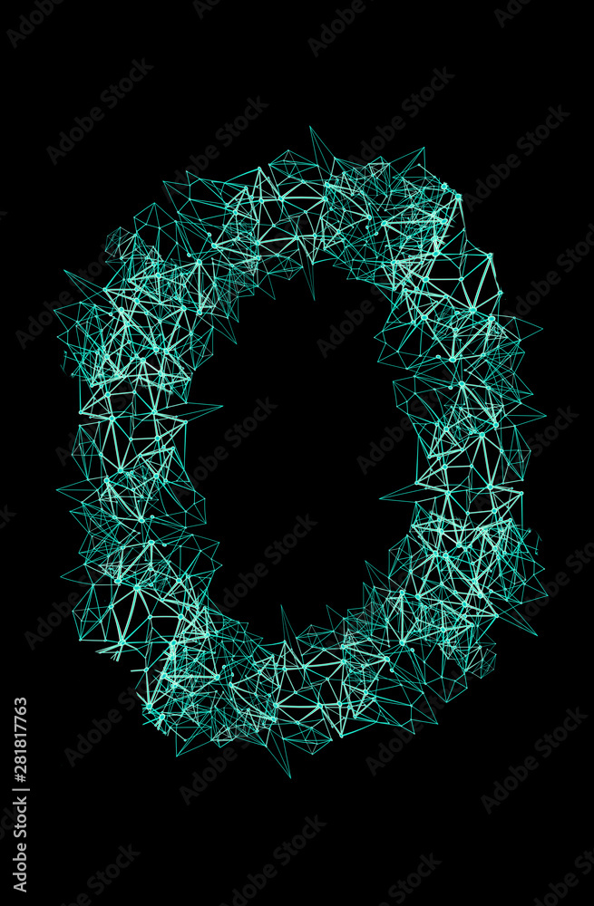 The letter O is made of high-tech rays, atoms, neutrons, and protons. The letter O is made of high-tech rays, atoms, neutrons, and protons.