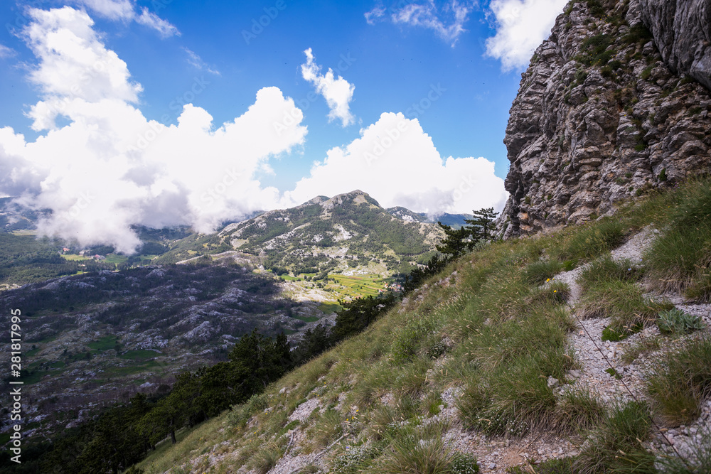 Spectacular view of Montenegro Mountains in Lovcen National park