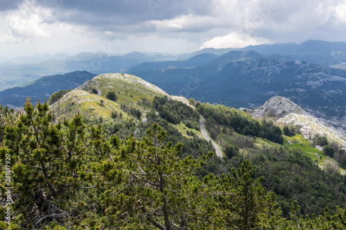 Spectacular view of Montenegro Mountains in Lovcen National park