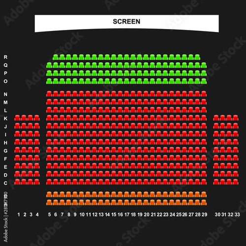 Movie seats booking interface