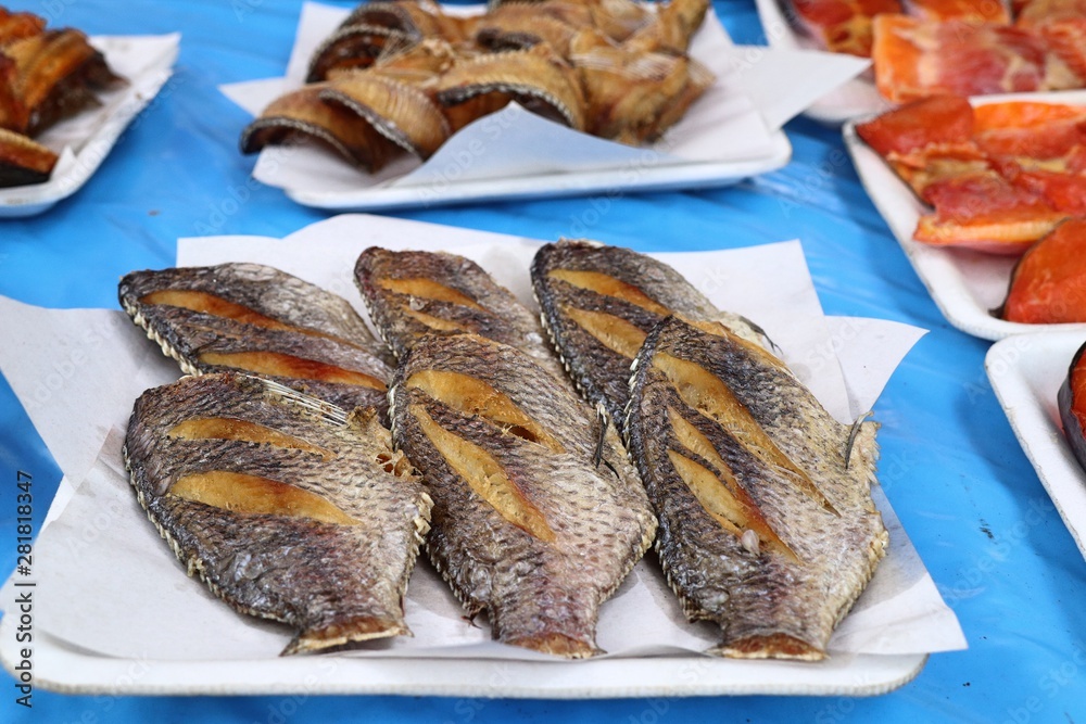 Fotografie Dried fish at the market