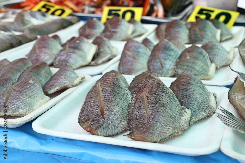 Dried fish at the market