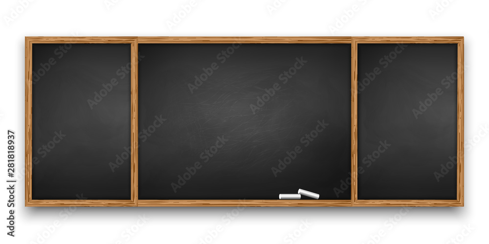 Fotografie Blackboard with wooden frame