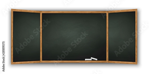 Blackboard with wooden frame