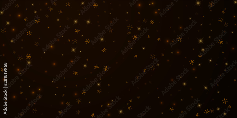 Sparse starry snow Christmas overlay. Christmas li