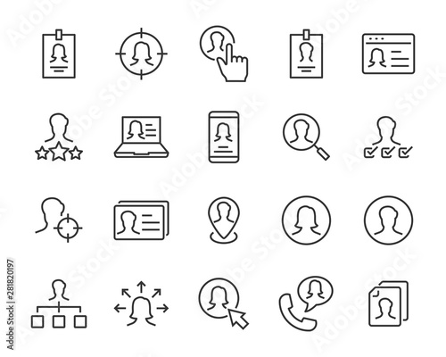 set of job icons, work, business, hr, cv, company, manager, skill, performance