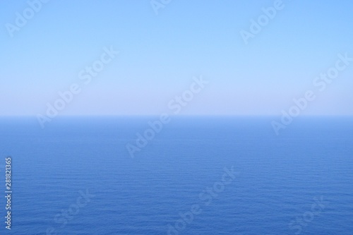 Calm sea and blue clear sky