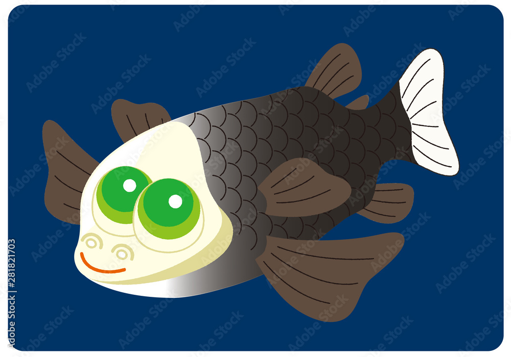 デメニギス Barreleye 深海魚 キャラクター イラスト Stock Illustration Adobe Stock