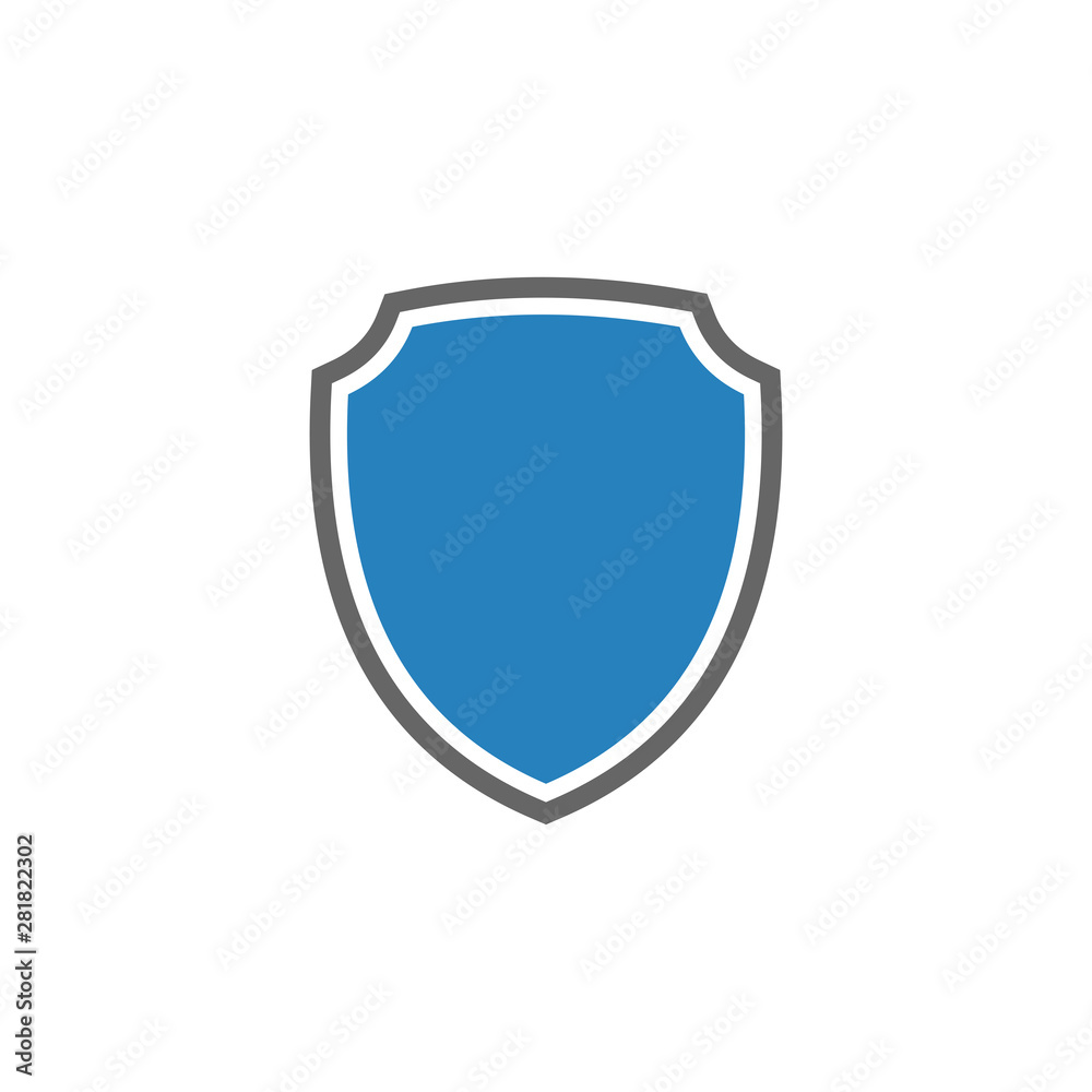 Shield with check mark icon vector. Tick mark approved symbol