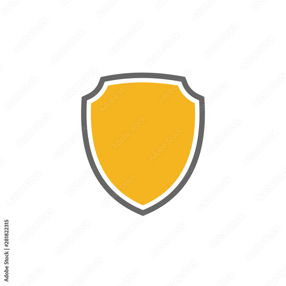 Shield with check mark icon vector. Tick mark approved symbol