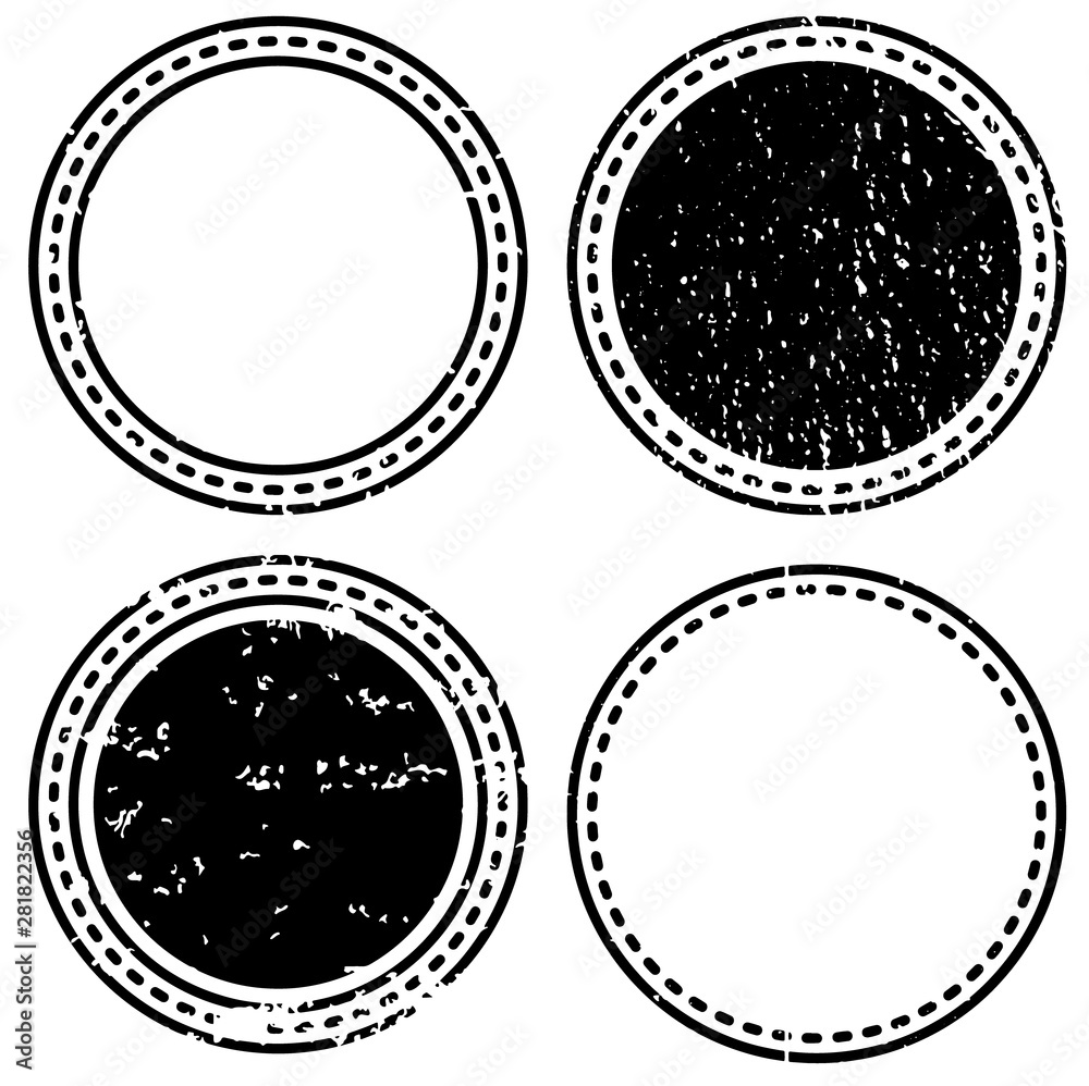 A Blank Circle hipster postal stamps set.illustration vector A Blank Circle hipster postal stamps set.illustration vector