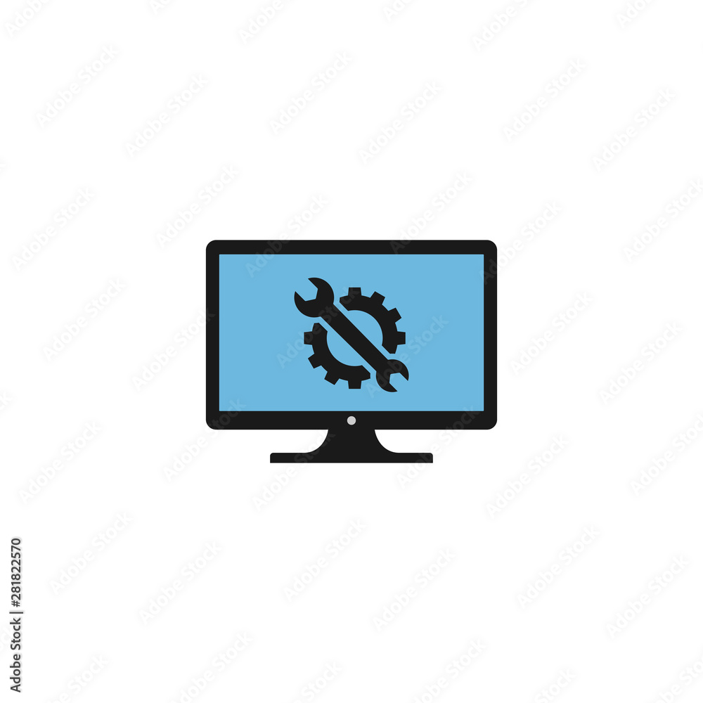 Computer repair vector , computer service icon symbol vector Computer repair vector , computer service icon symbol vector