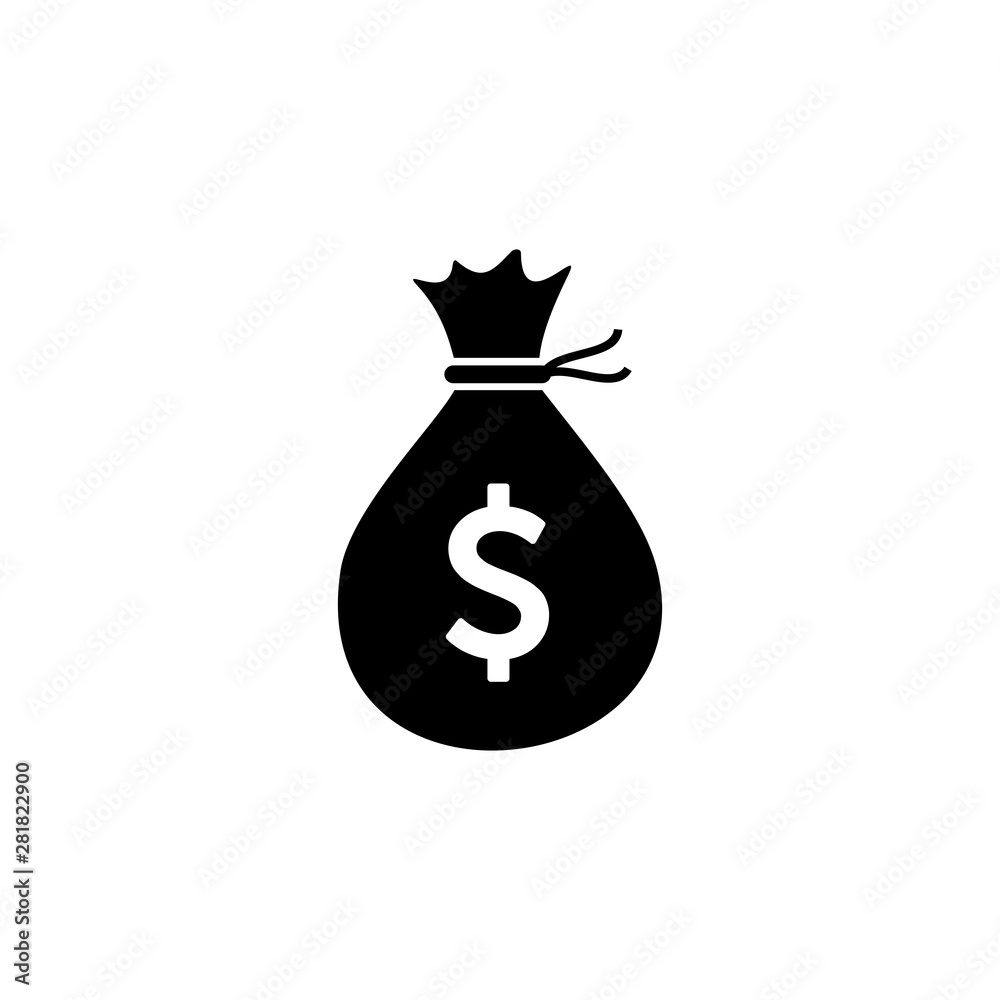 Money bag vector icon. Money bag symbol Money bag vector icon. Money bag symbol
