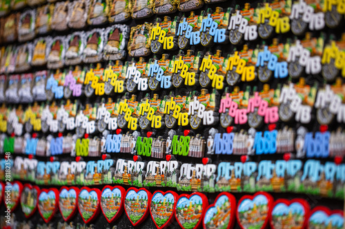 Magnets in souvenir shop © Ruslan