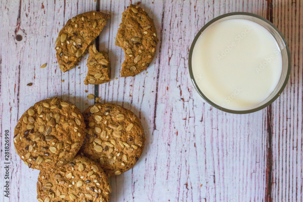 oatmeal cookies lay on the table oatmeal cookies lay on the table
