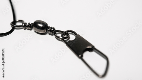 Fishing tackle. Barrel swivel with clip link.