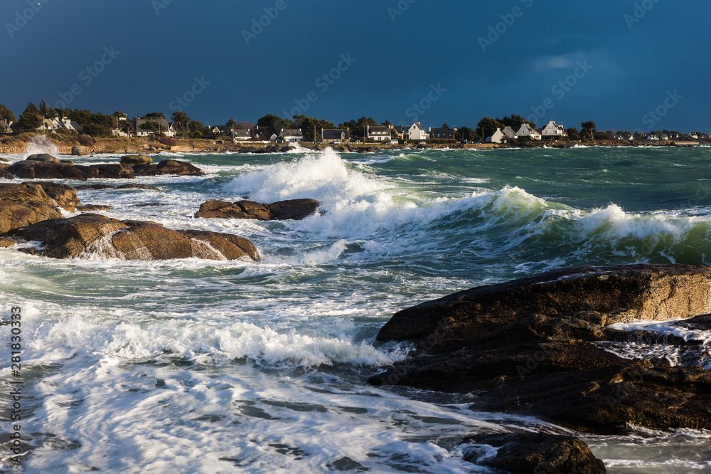 un après-midi de tempête sur la côte atlantique au Cabellou