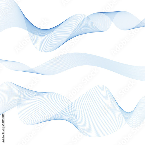 Abstract waves background, waved lines. Transparent lines