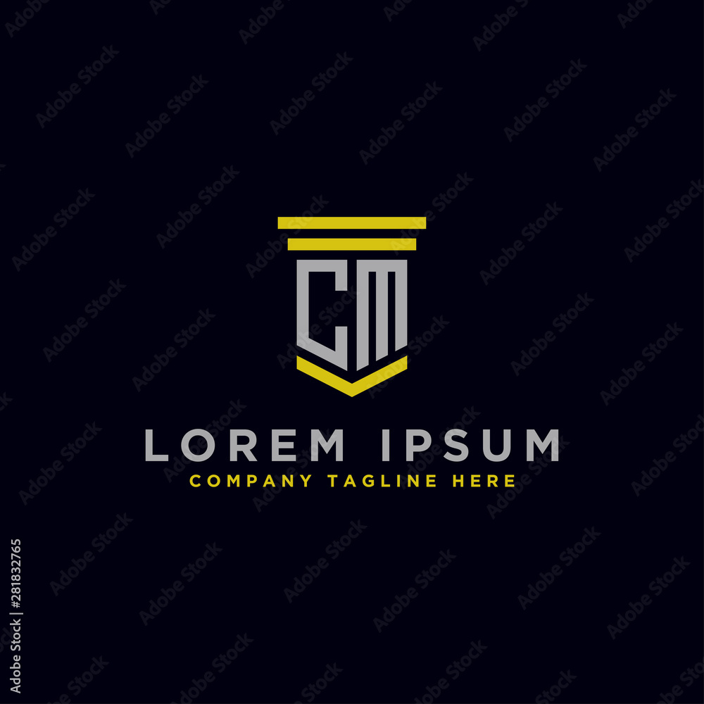 Inspiring company logo design from the initial letters to the CM logo icon. -Vector Inspiring company logo design from the initial letters to the CM logo icon. -Vector