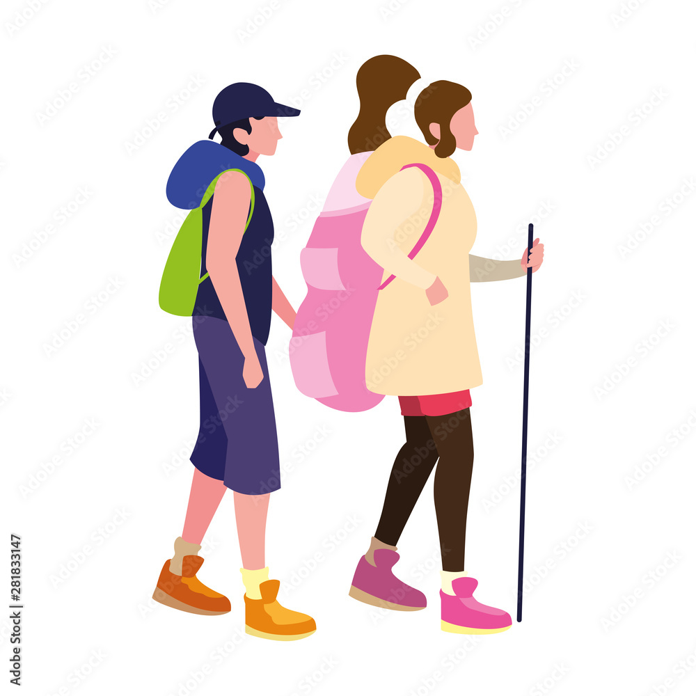 couple with backpack hiking wanderlust couple with backpack hiking wanderlust