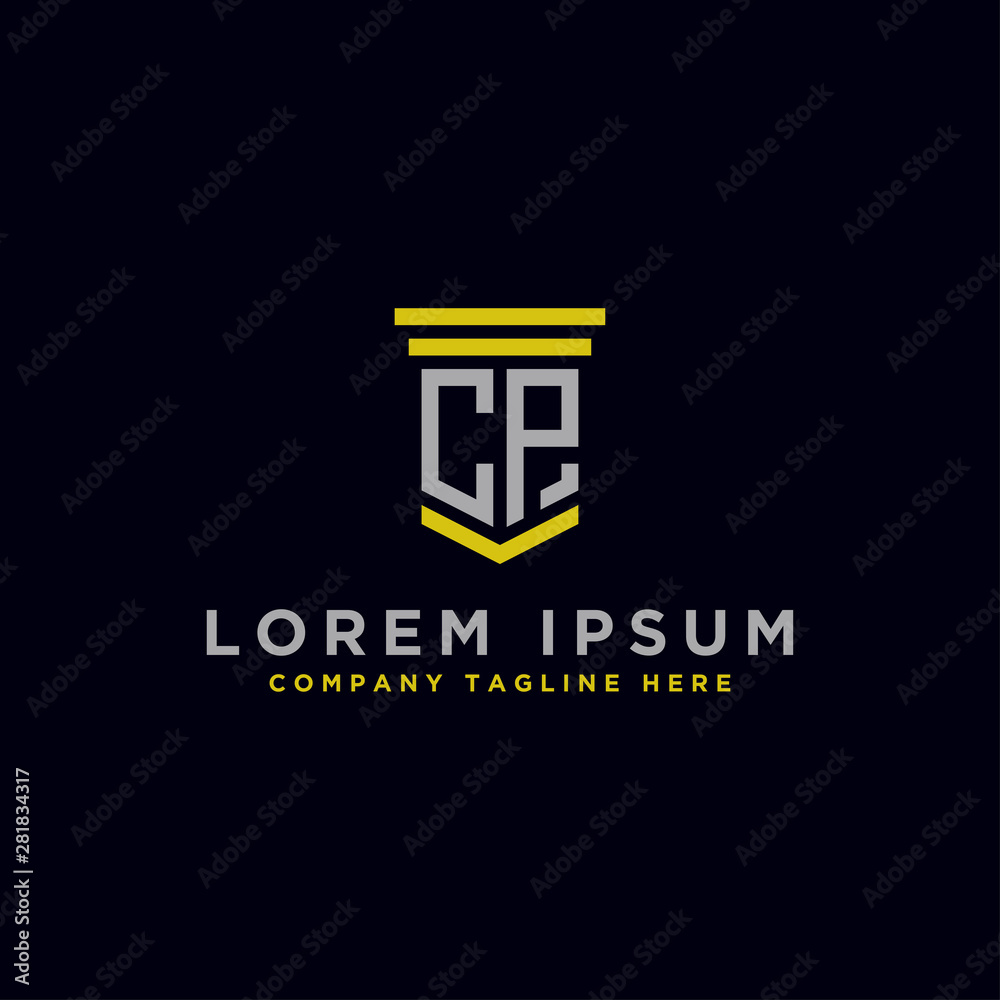 Inspiring company logo design from the initial letters of the CP logo icon. -Vector Inspiring company logo design from the initial letters of the CP logo icon. -Vector