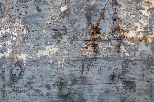 Old Weathered Damaged Bluish Wood Texture © bojanzivkovic