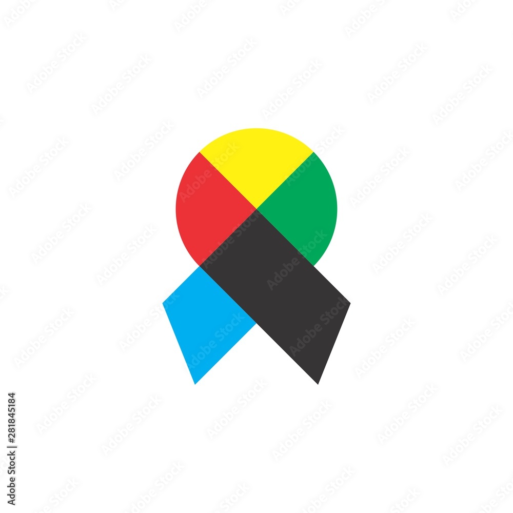 Letter PQ with ribbon logo letter design vector Letter PQ with ribbon logo letter design vector