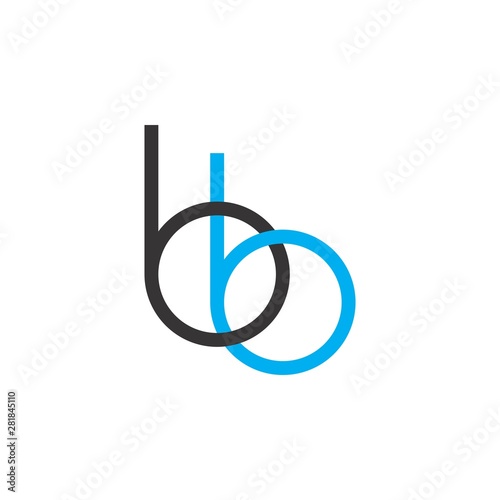 Letter bb logo design vector