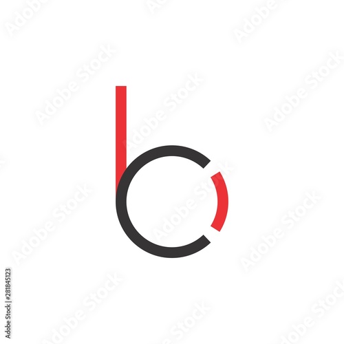 Letter bc logo design vector