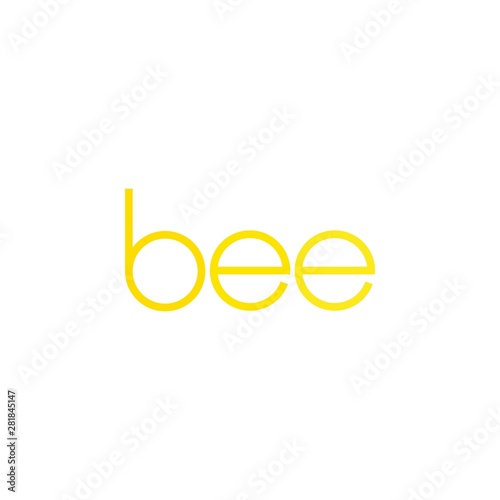 Letter bee honey logo design vector