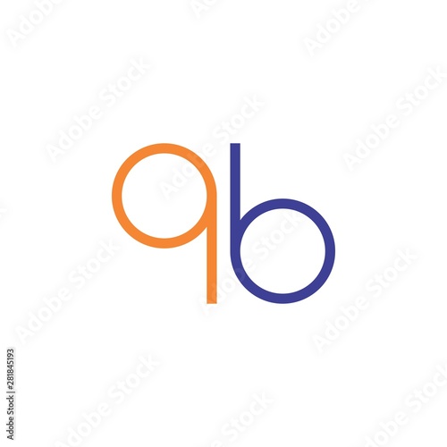 Letter qb logo design vector