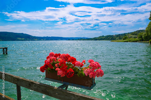 A beautiful summer day with sun, clouds, wind on Lake Constance. © Kai