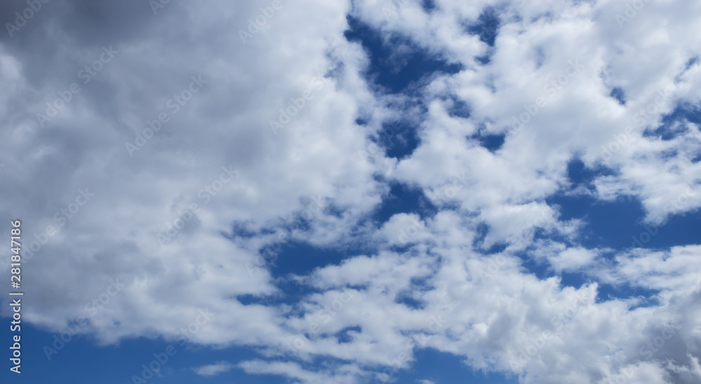 Blue sky with expressive clouds