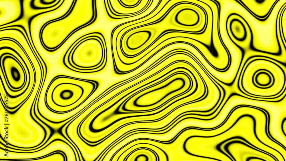 Vídeo abstracto 4 amarillo. 3D	