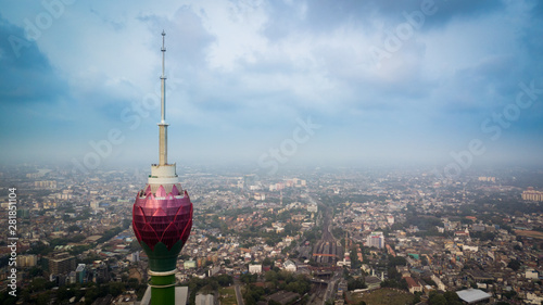 Colombo city and the Lotus Tower Colombo, Sri Lanka photo