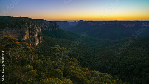 blue hour at govetts leap lookout, blue mountains, australia 45
