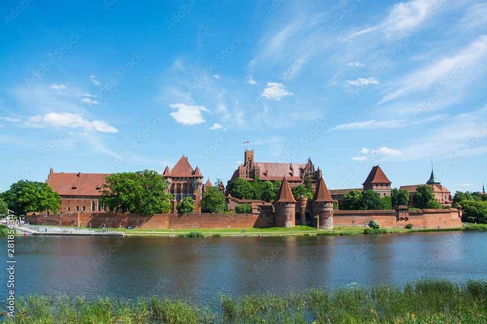 marienburg castle in poland, travel pictures of europ medieval architecture