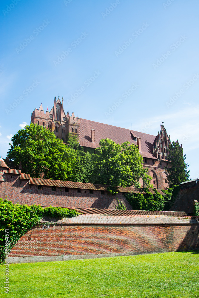 marienburg castle in poland, travel pictures of europ medieval architecture