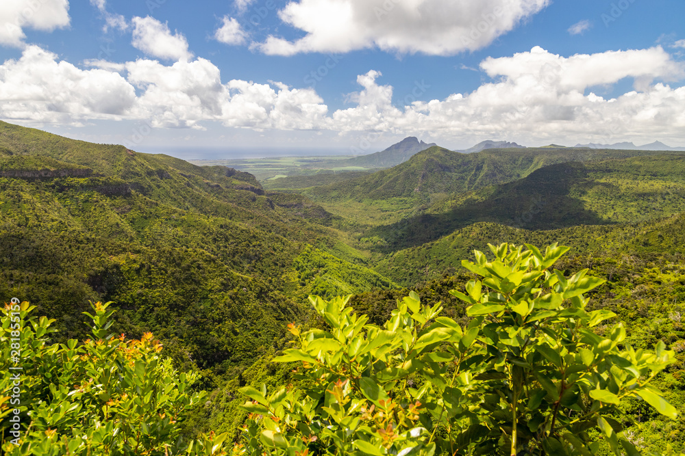 Panoramic overview on the wonderful landscape near Chamarel on Mauritius island, Indian ocean Panoramic overview on the wonderful landscape near Chamarel on Mauritius island, Indian ocean