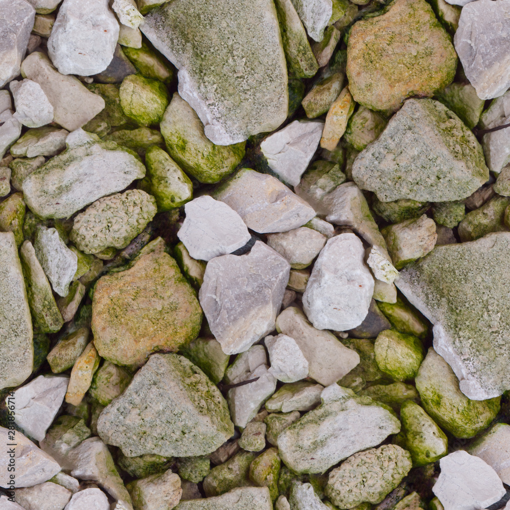 Seamless texture of old broken stones.