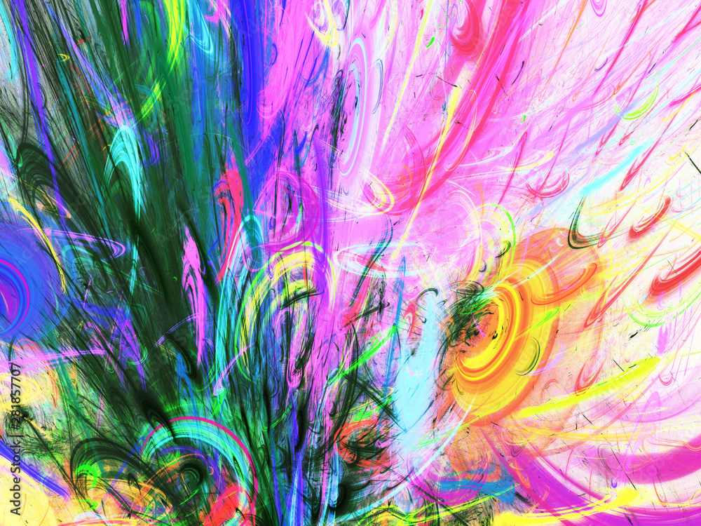 rainbow abstract fractal background 3d rendering illustration rainbow abstract fractal background 3d rendering illustration
