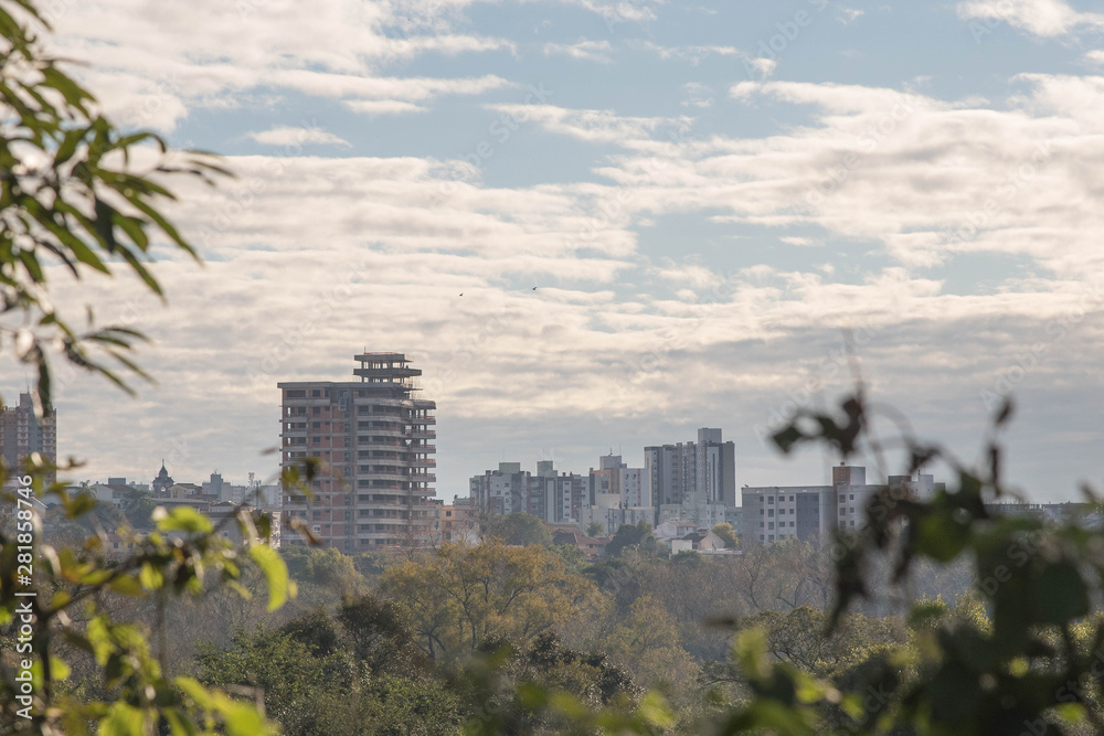 Fototapeta premium View of the city of Santa Maria in Brazil amid the vegetation 01.jpg
