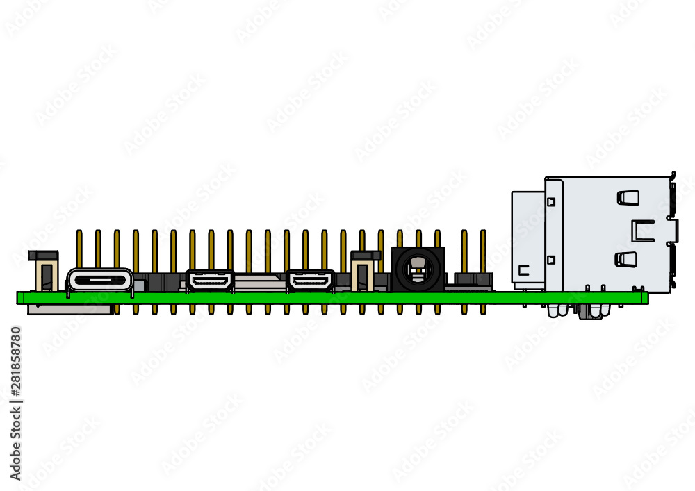 Raspberry Pi 4 Model B board Stock Vector | Adobe Stock