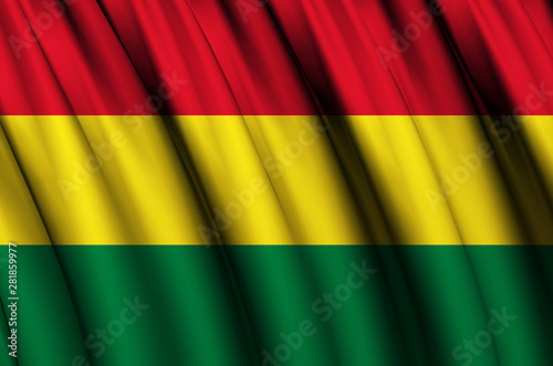 Bolivia waving flag illustration.
