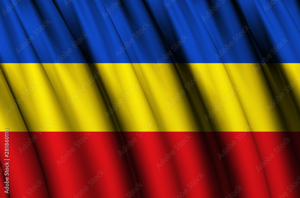 Fototapeta premium Canar waving flag illustration.